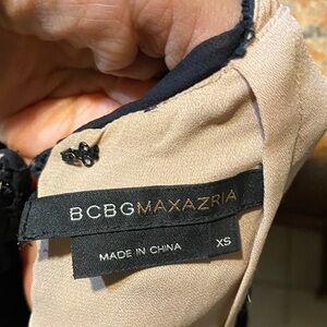 BCBGMaxAzria Elegant Beige and Black Apparel
